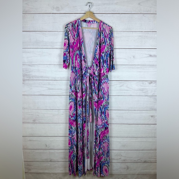 Lilly Pulitzer Marvista Maxi Wrap Dress Medium